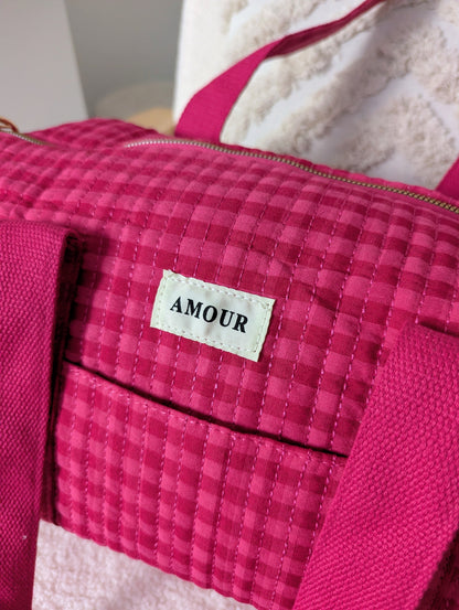 Sac de voyage AMOUR (fushia)