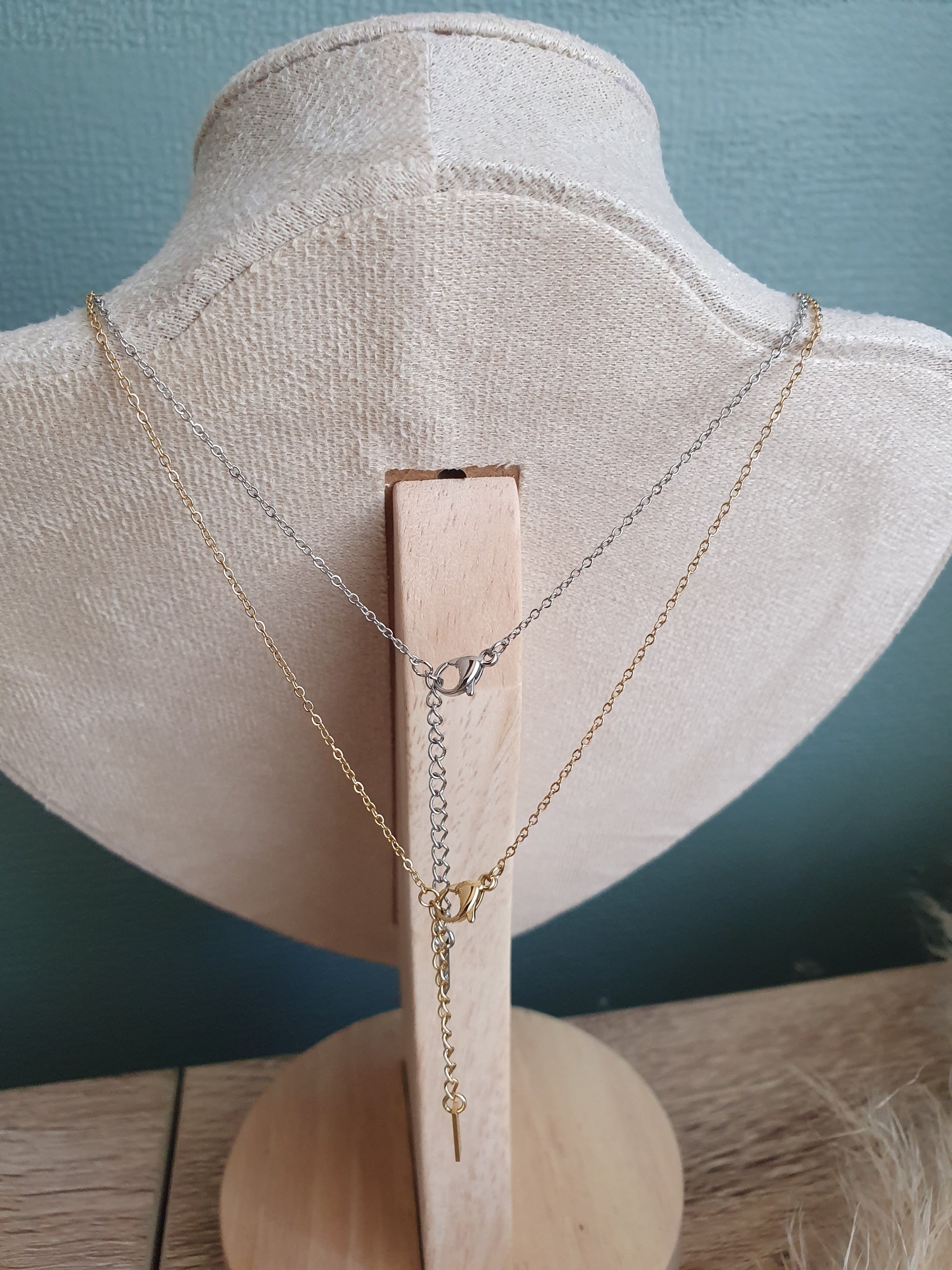 Collier signe infini acier inoxydable doré et argenté femme