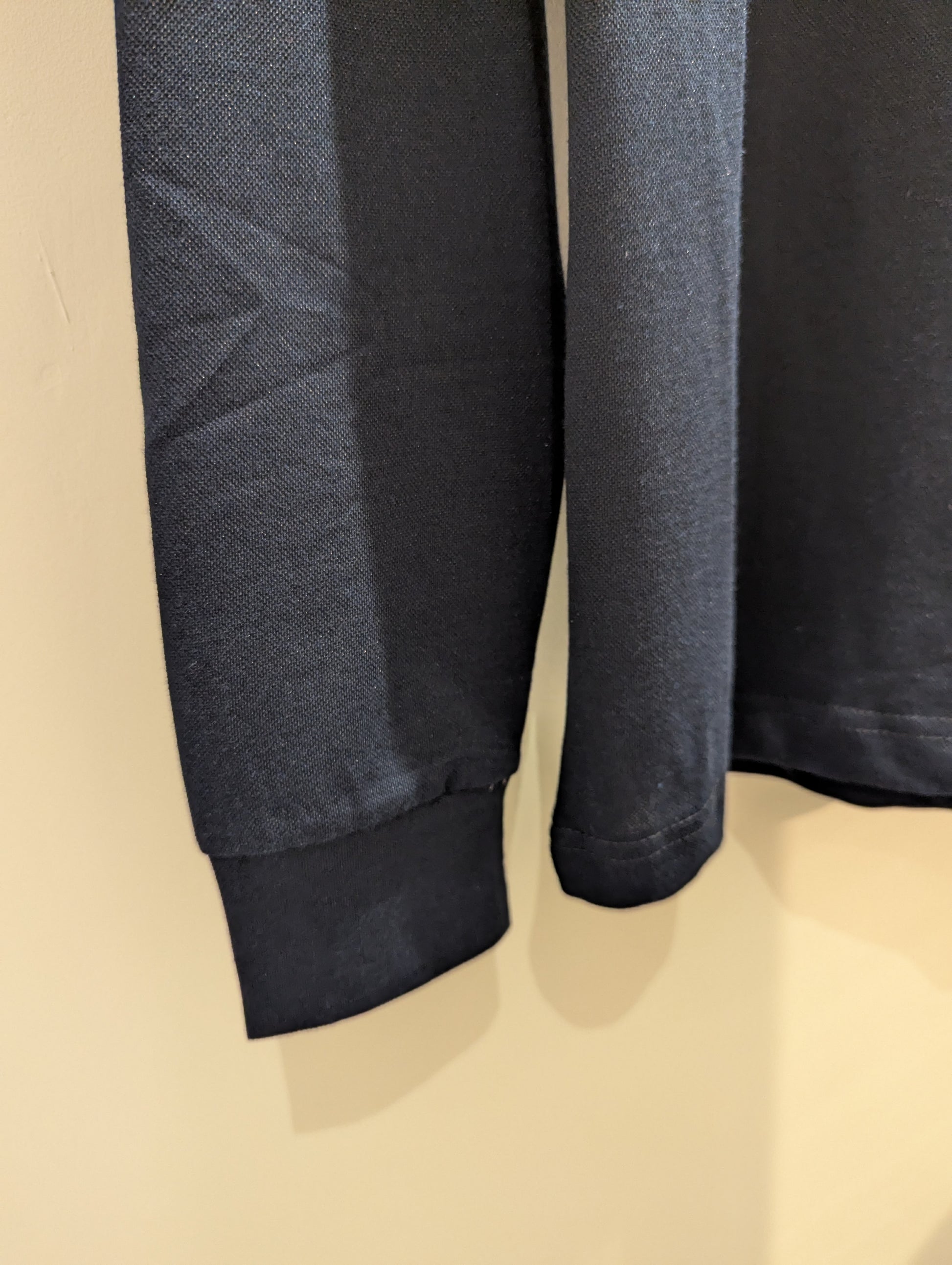 Polo manches longues marine sport pour homme tendance