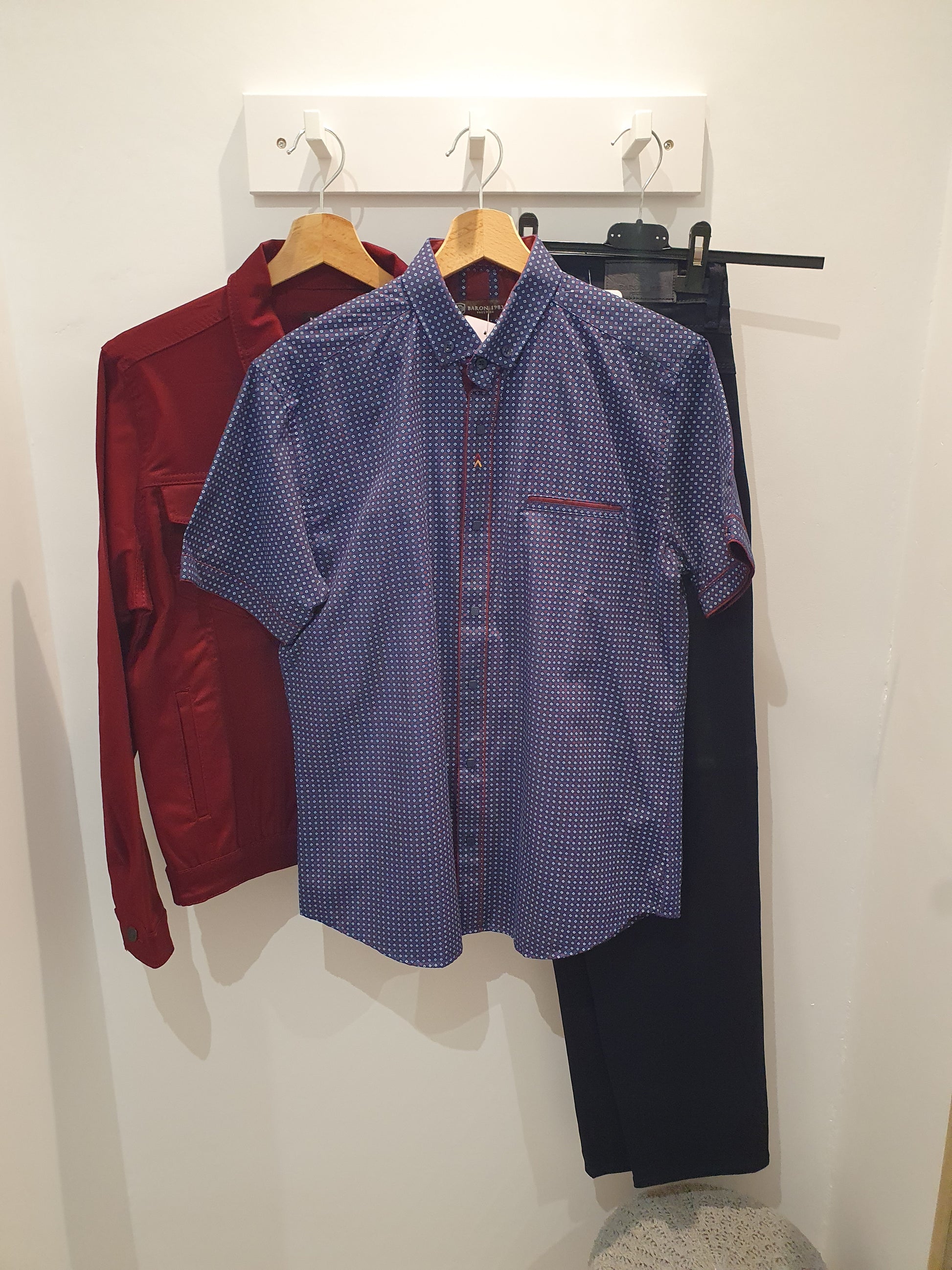 Chemisette manches courtes losanges homme tendance