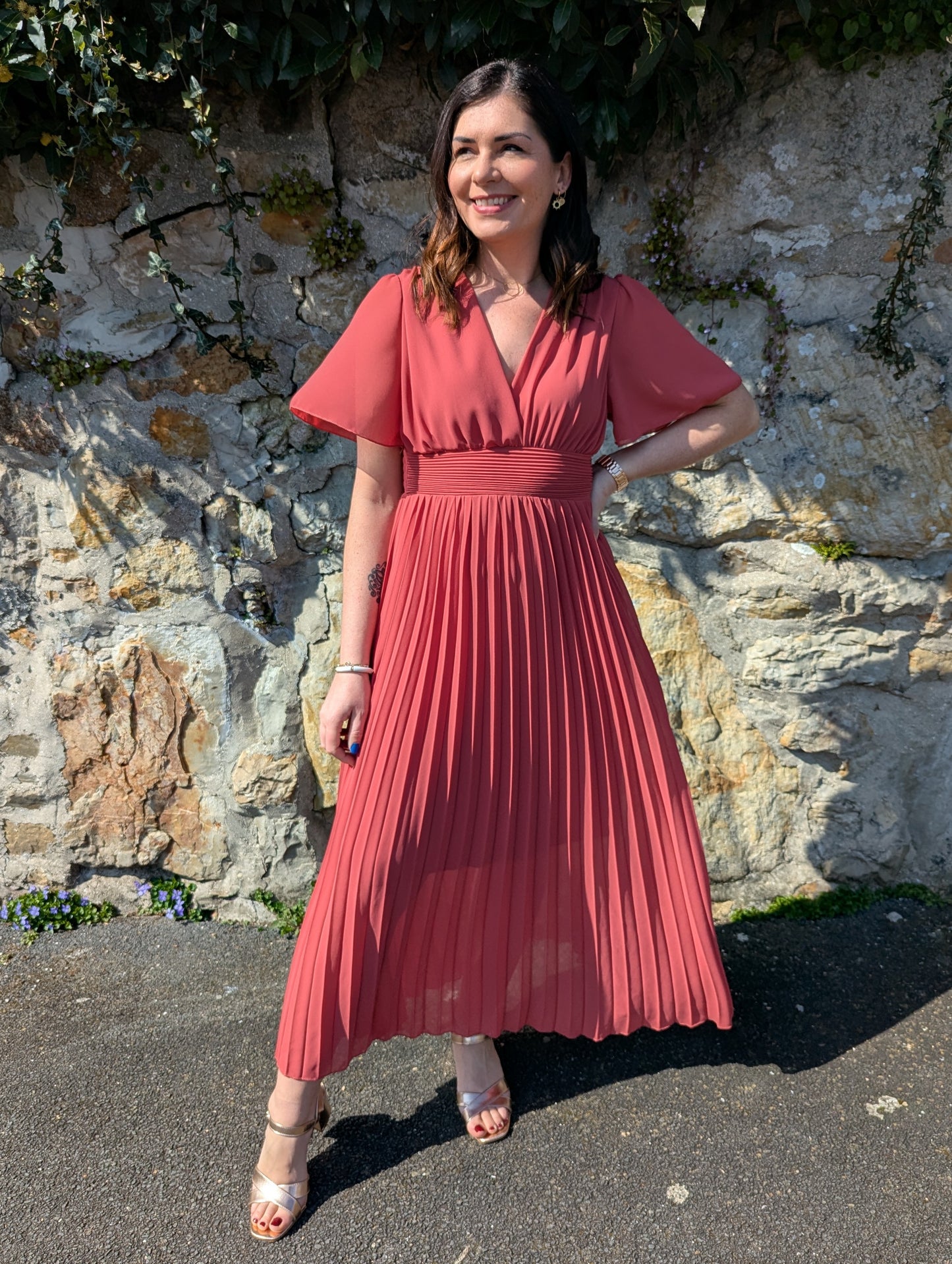 Robe longue SINGAPOUR (framboise)