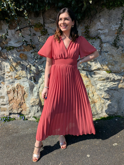 Robe longue SINGAPOUR (framboise)