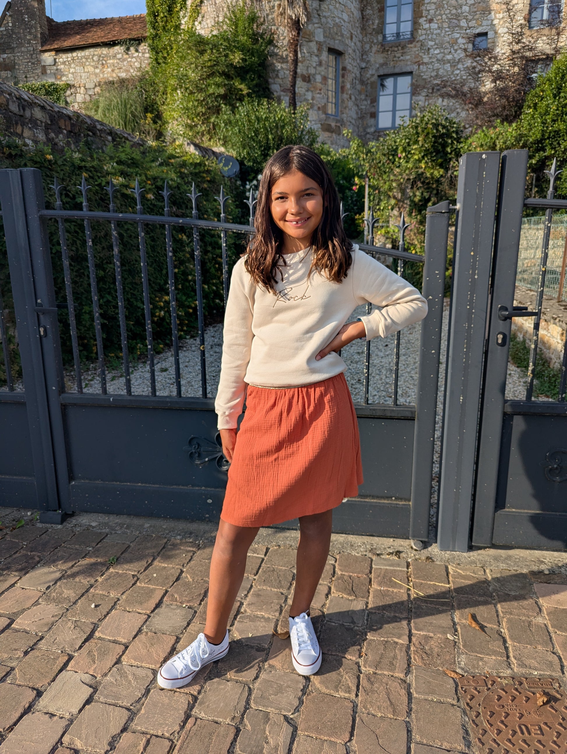 Sweat rock beige camel matchy mère fille