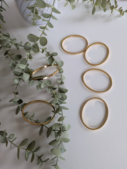 Bracelet jonc fin doré avec message idée cadeau femme