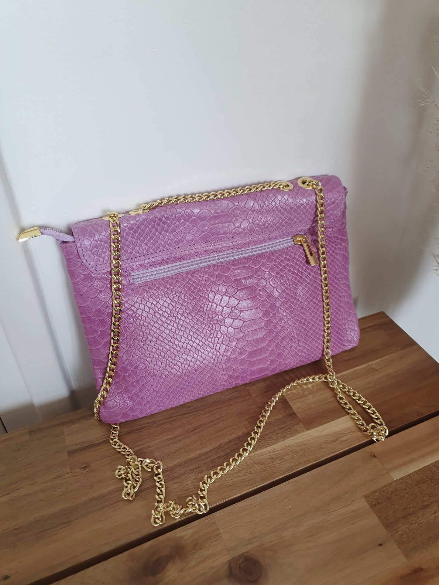 Sac en cuir ABEILLE (lilas)