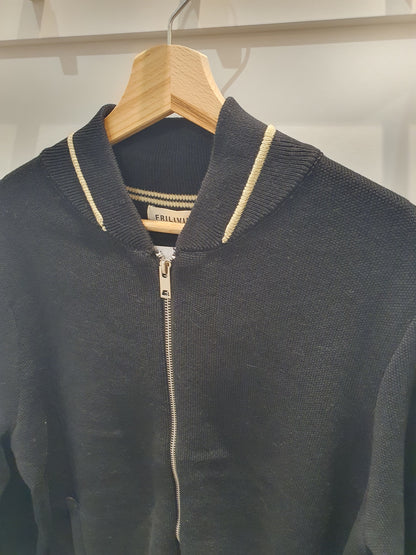 Gilet effet bomber noir et beige mode homme tendance sport