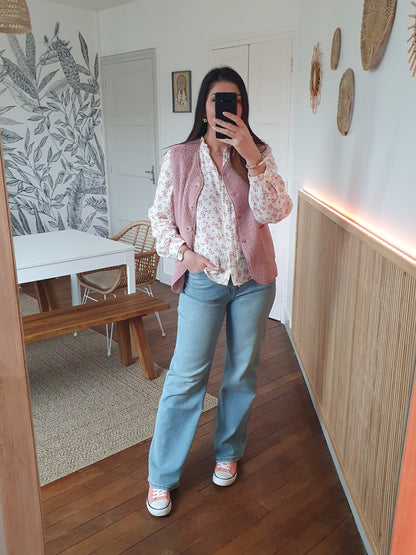 Gilet sans manche QUIMPER (rose poudré)