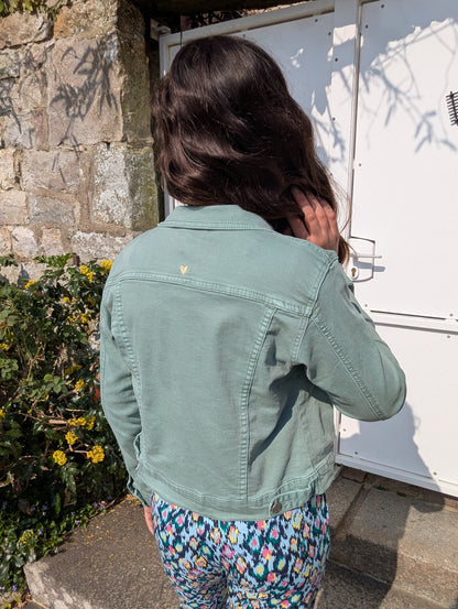 Veste en jean MARSEILLE (vert d'eau)