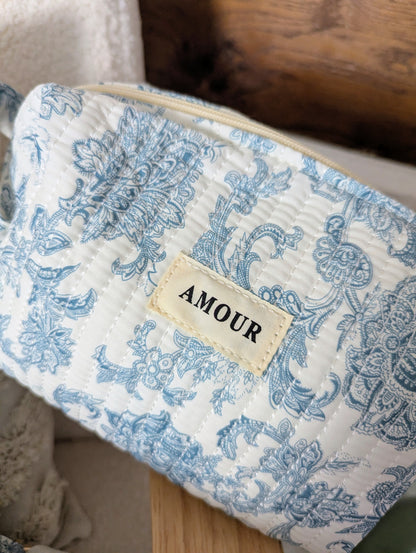 Trousse de voyage AMOUR (bleu)