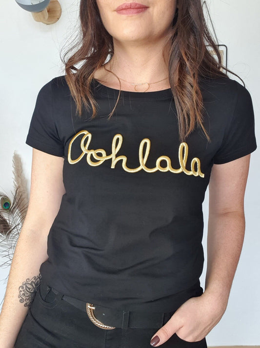 T-shirt OOHLALA (noir/or)
