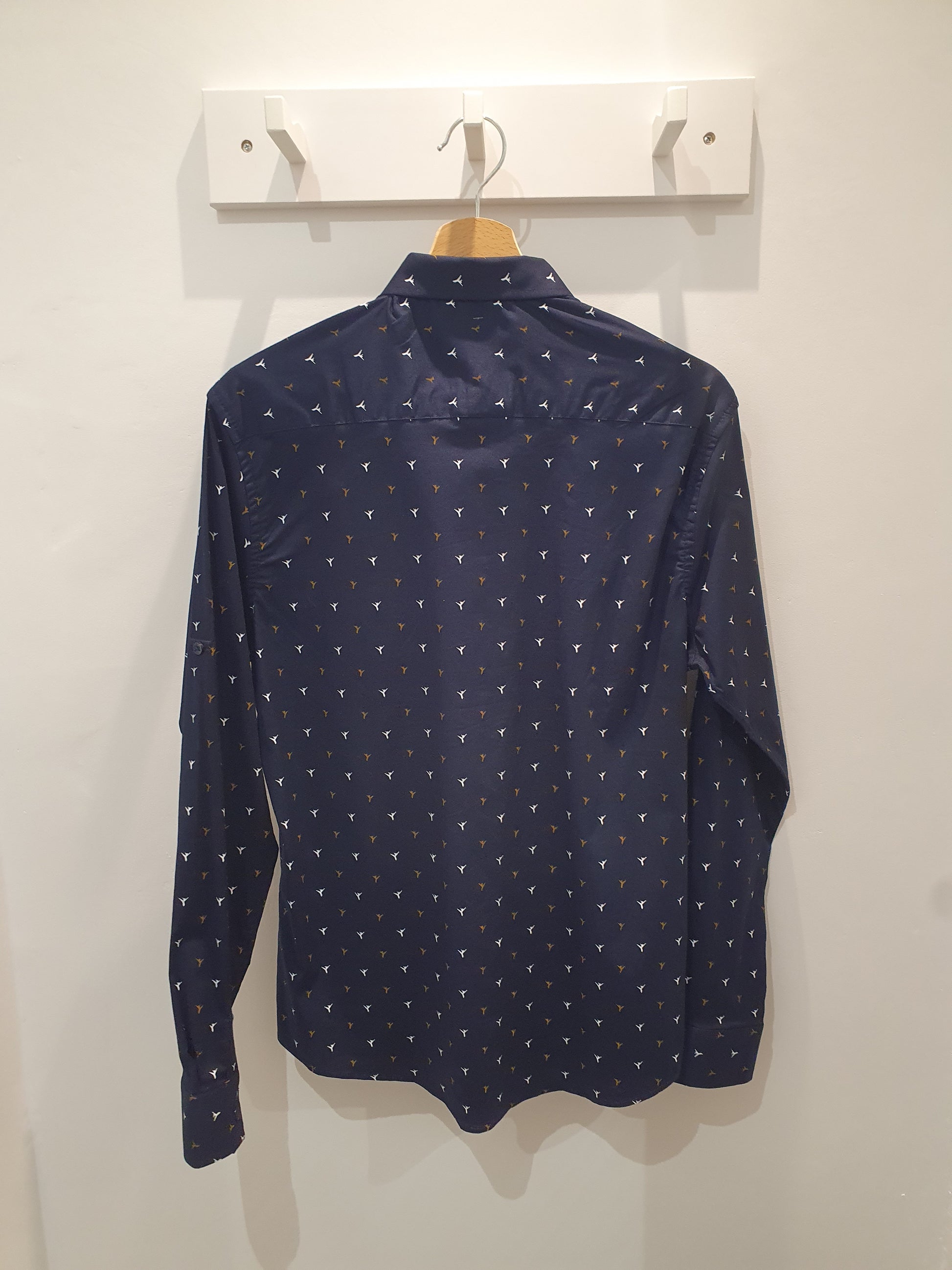 Chemise bleu marine à motifs homme tendance
