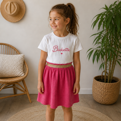T-shirt BICHETTE Kids (blanc/fushia)