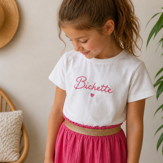 T-shirt BICHETTE Kids (blanc/fushia)