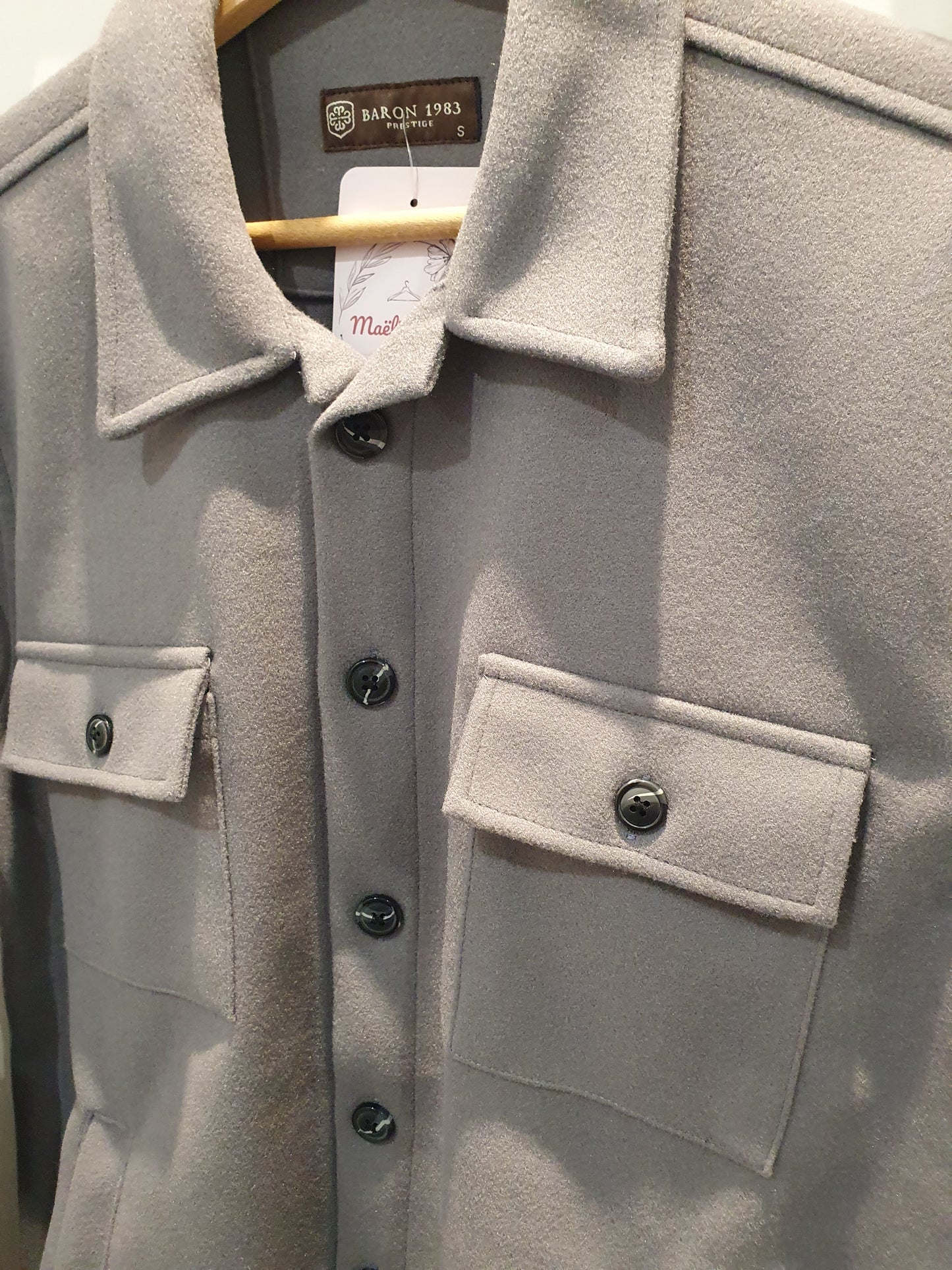 Surchemise polaire gris tout doux tendance pour homme