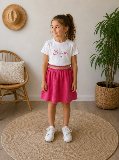 T-shirt BICHETTE Kids (blanc/fushia)