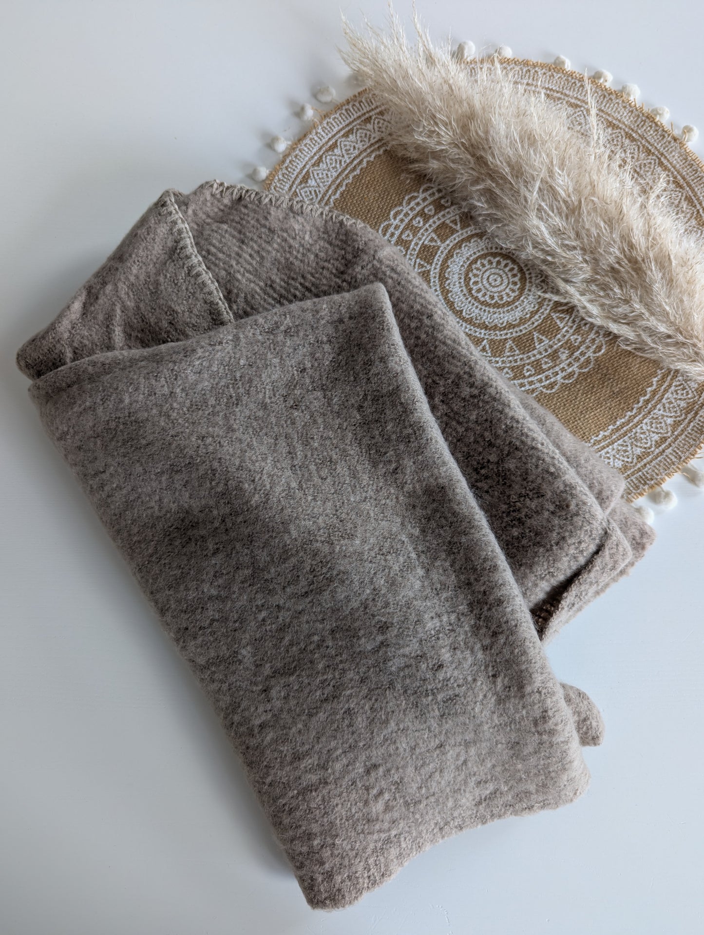 Echarpe épaisse beige taupe unie chaude femme