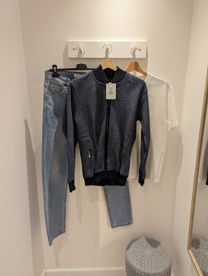 Gilet effet bomber marine mode homme tendance sport