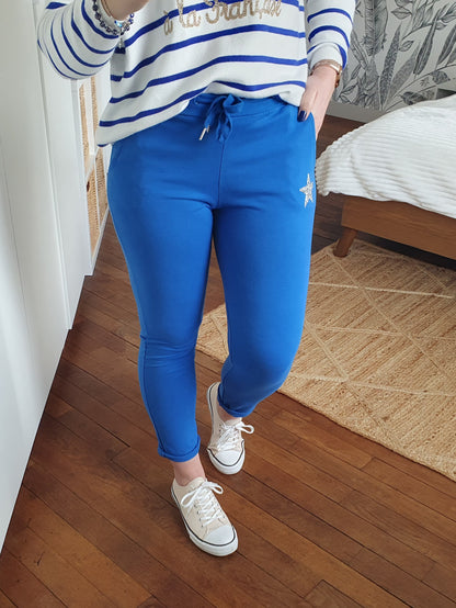 Pantalon jogging ETOILE (bleu roi)