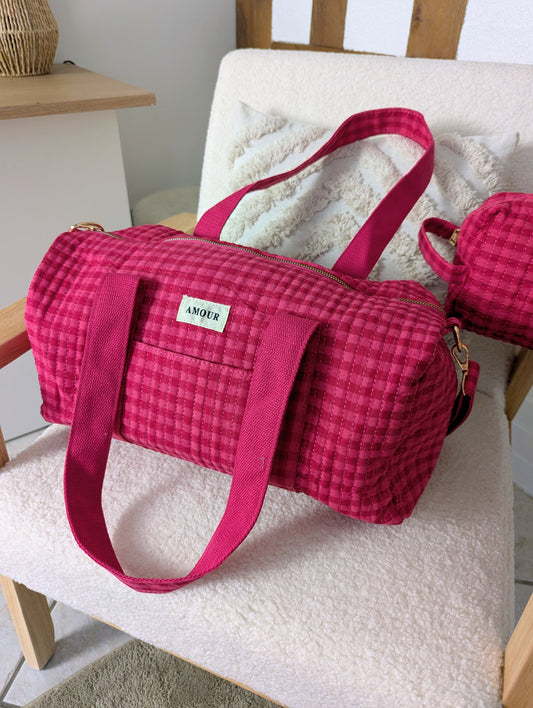 Sac de voyage AMOUR (fushia)