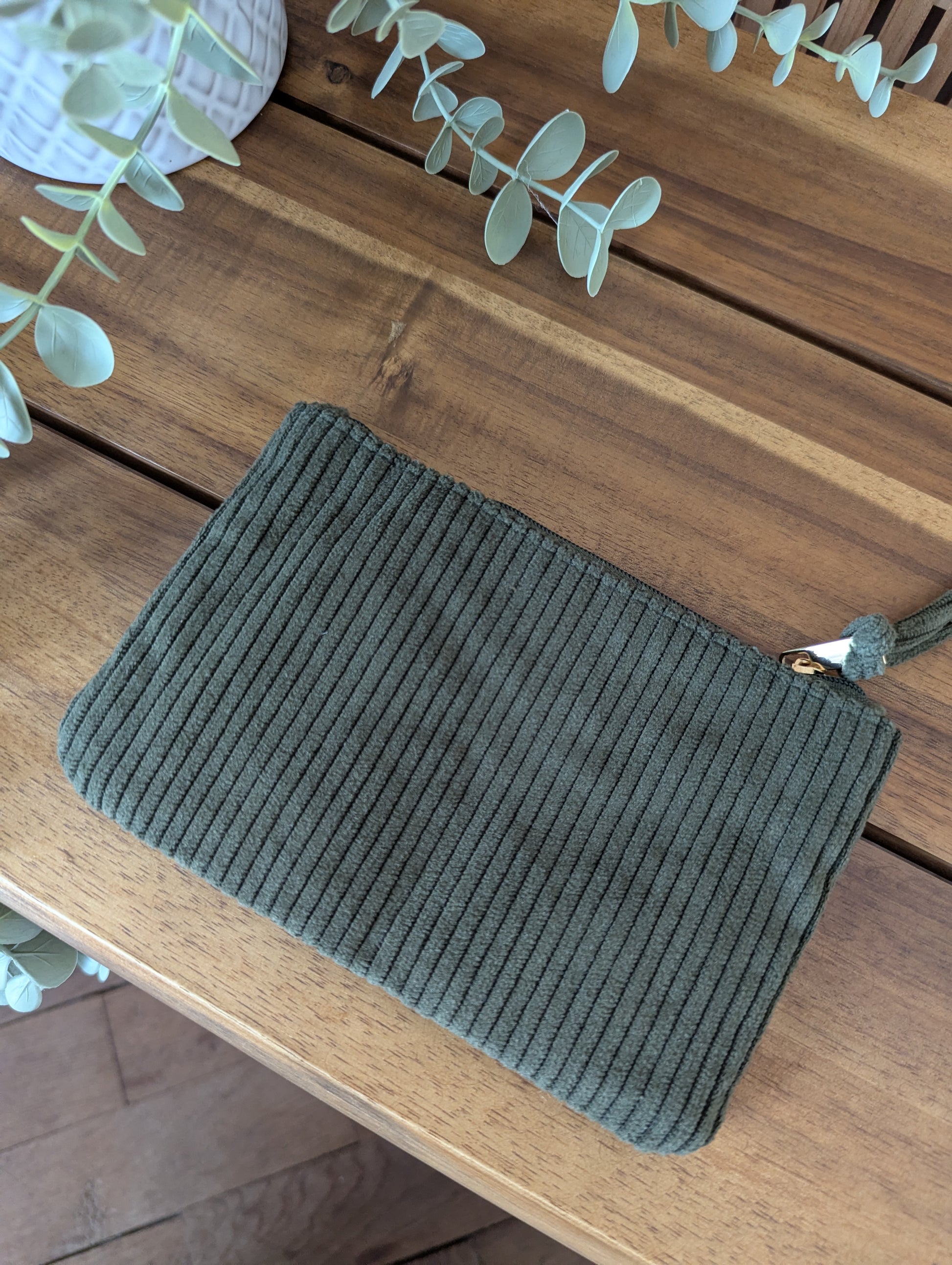 Pochette en velours côtelé Mama love idée cadeau