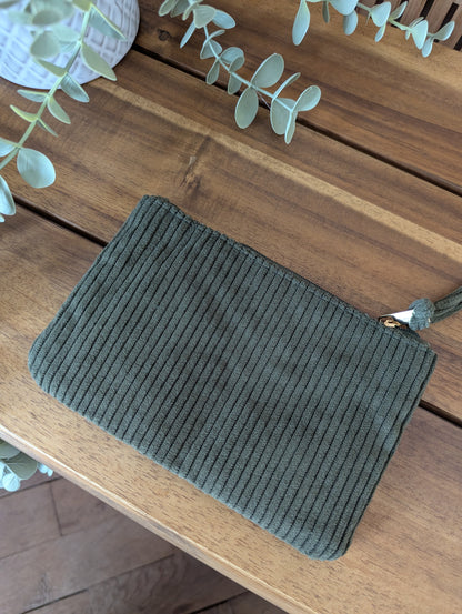 Pochette en velours côtelé Mama love idée cadeau