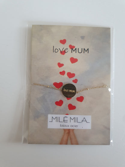 Bracelet maman pour fête des mères idée cadeau avec carte
