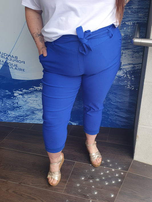 Pantalon PAPERBAG (bleu roi)