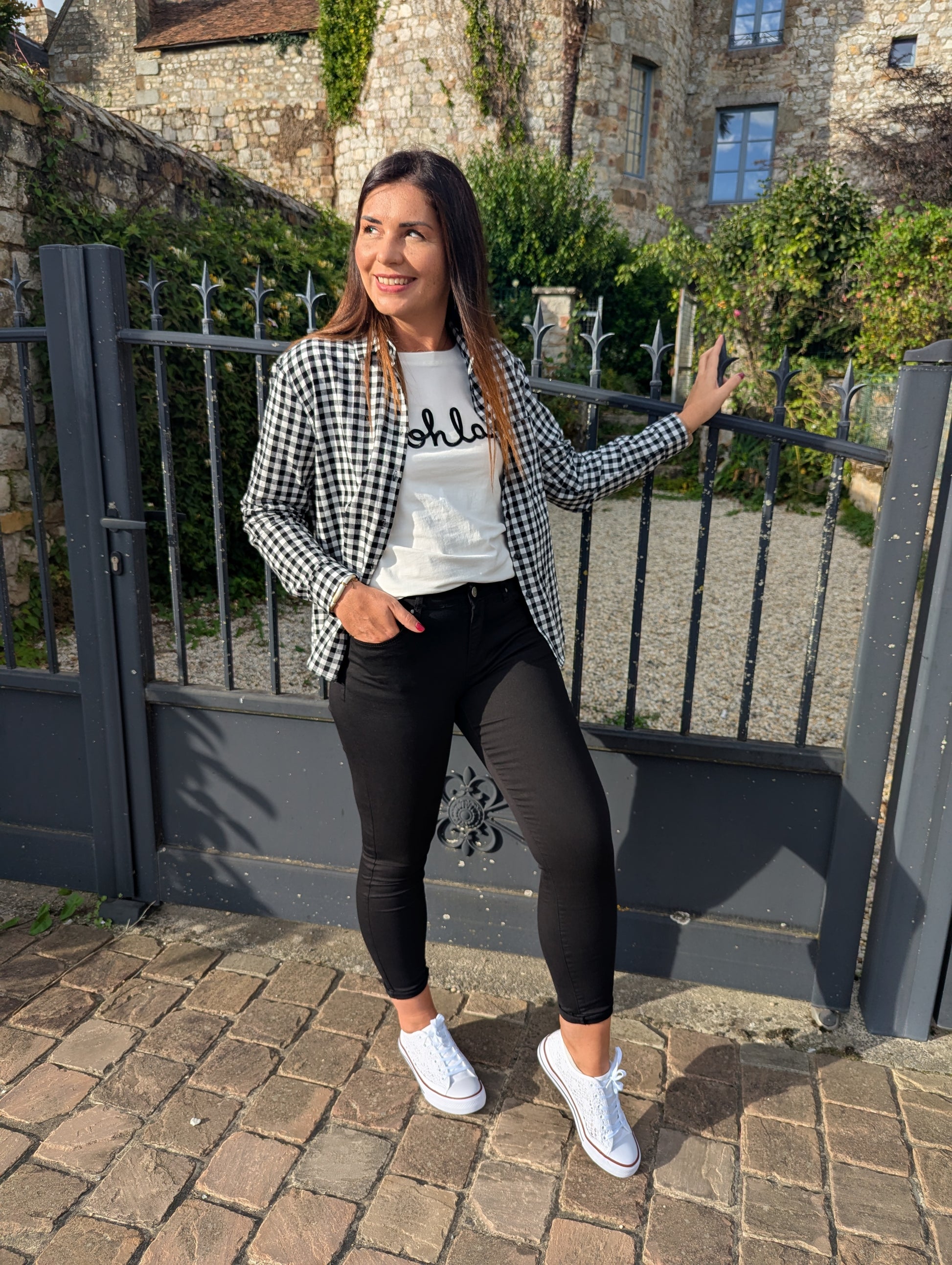 Jean slim stretch noir effet seconde peau femme