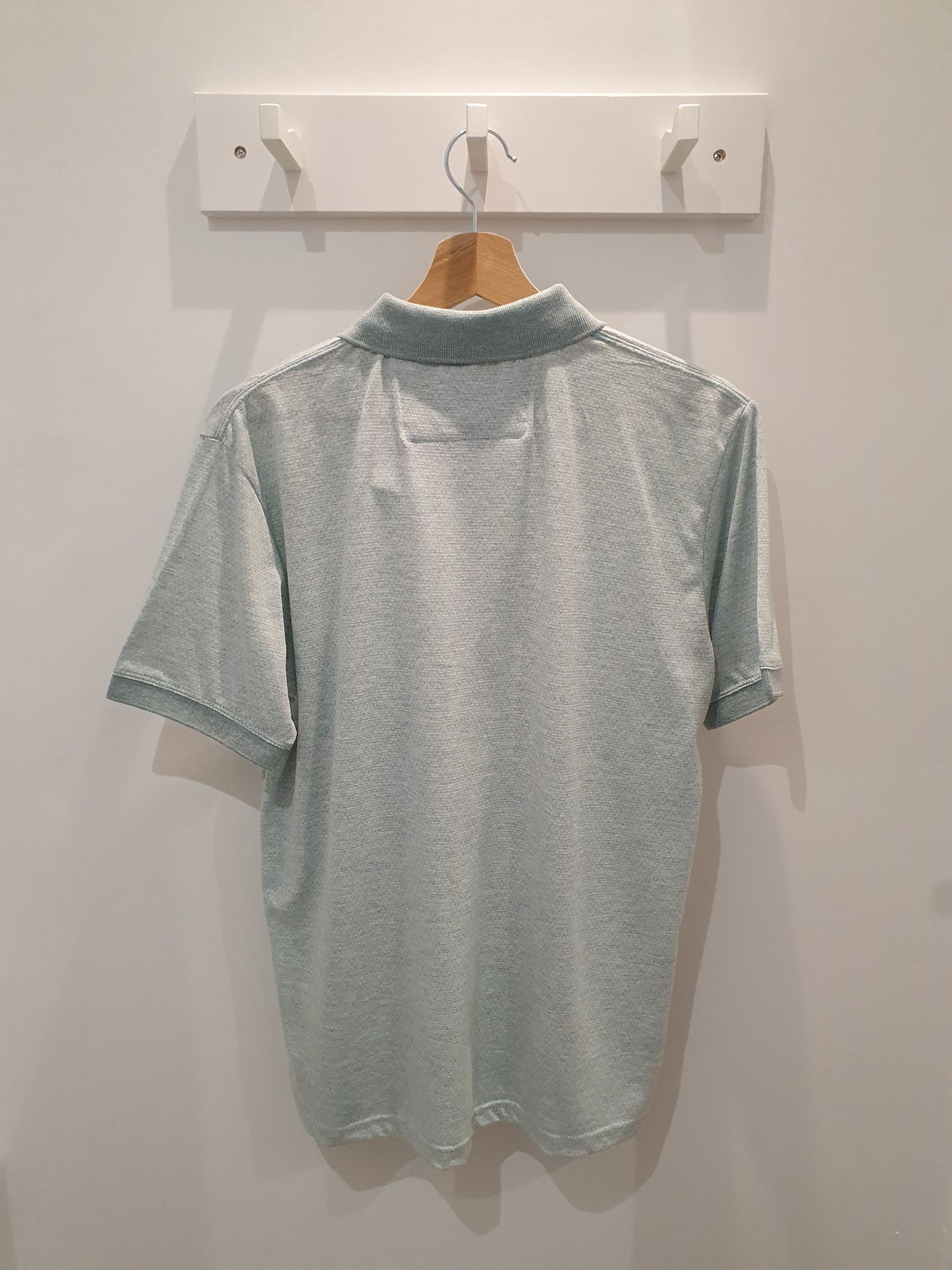 Polo vert d'eau pastel stretch coupe cintrée pour homme