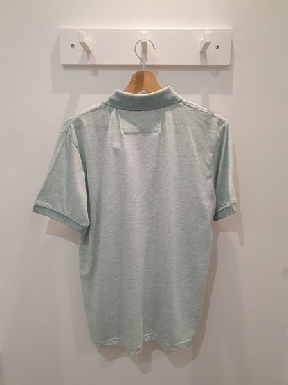 Polo vert d'eau pastel stretch coupe cintrée pour homme