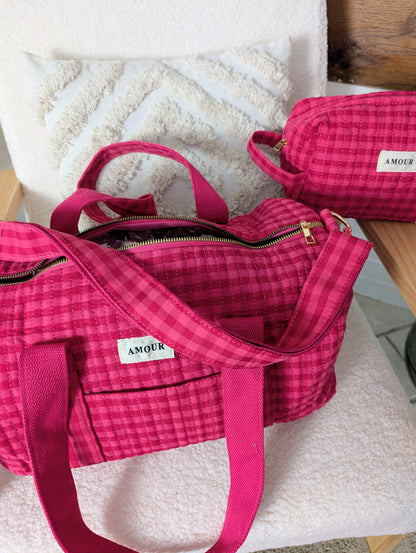 Sac de voyage AMOUR (fushia)