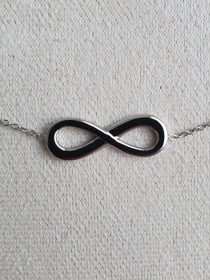 Bracelet signe infini acier inoxydable doré et argenté femme