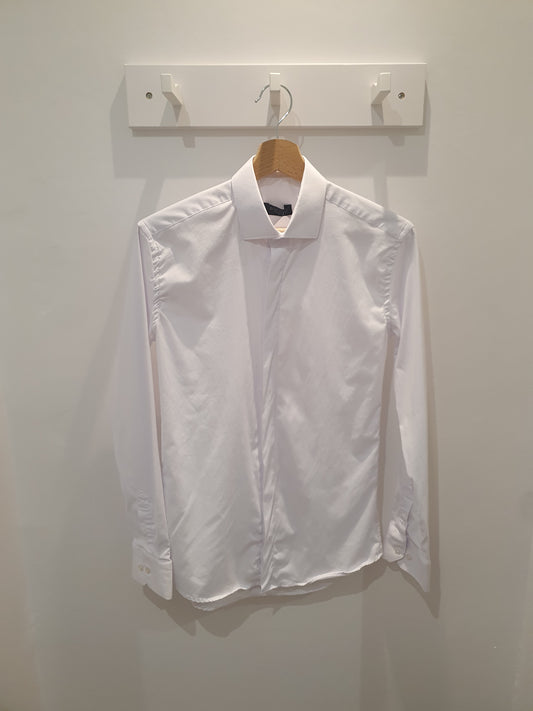 Chemise blanche stretch coupe cintrée homme tendance