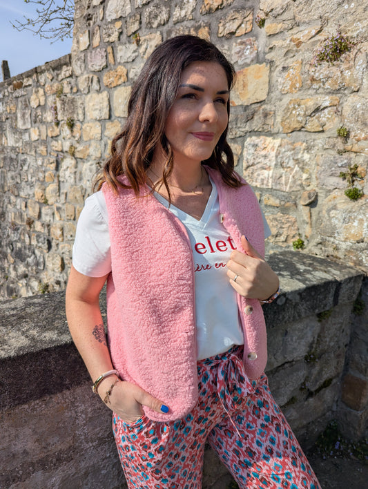 Gilet QUIMPER (rose)