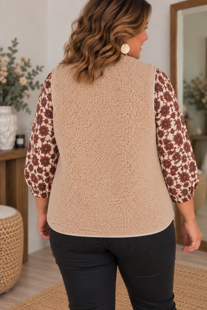 Gilet QUIMPER Curvy (beige)