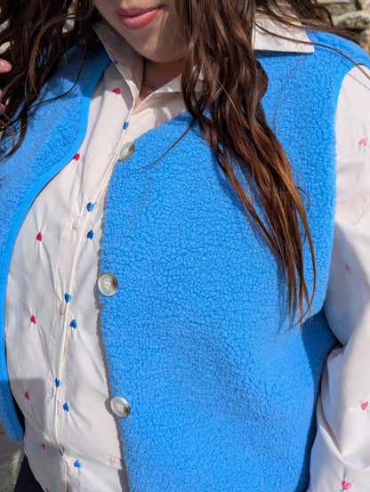 Gilet QUIMPER Curvy (bleu clair)
