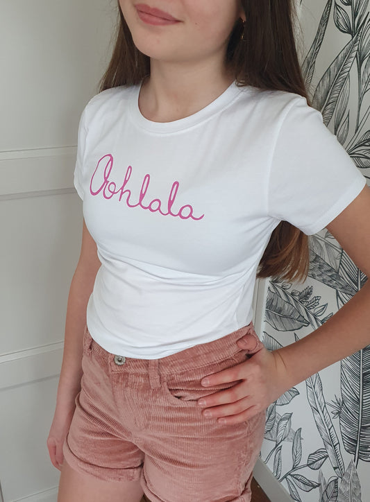 T-shirt OOHLALA (blanc/fushia)