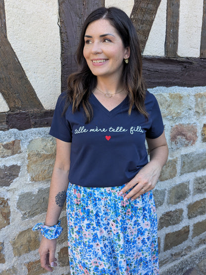 T-shirt TELLE MERE (marine/blanc)
