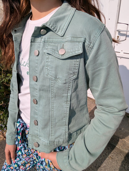 Veste en jean MARSEILLE (vert d'eau)