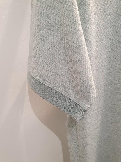 Polo vert d'eau pastel stretch coupe cintrée pour homme