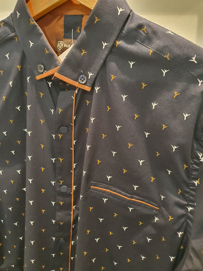 Chemise bleu marine à motifs homme tendance