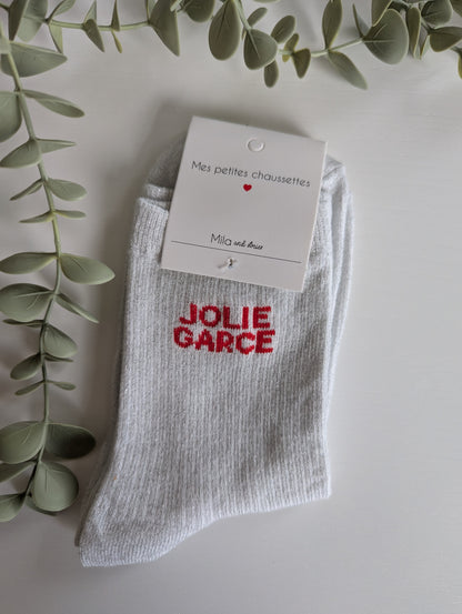 Chaussettes Jolie garce taille unique paillettes femme