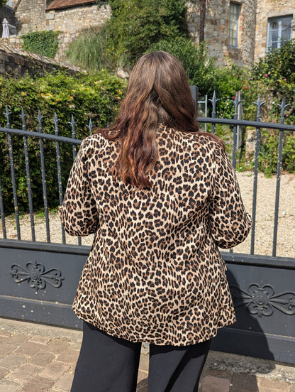 Blazer léopard grande taille femme marron noir beige