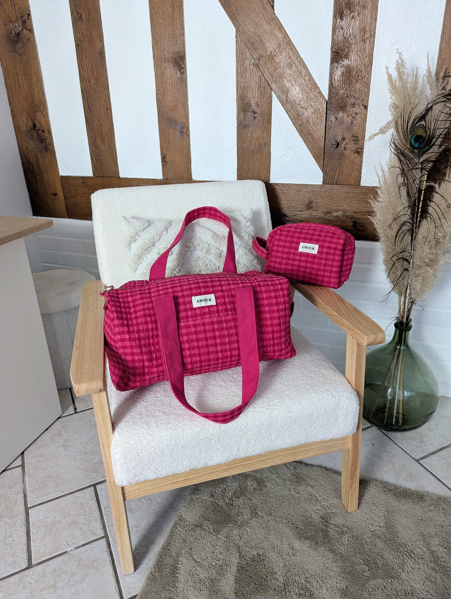 Trousse de voyage AMOUR (fushia)