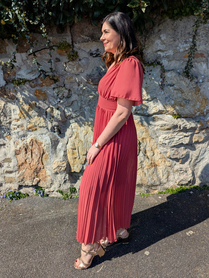 Robe longue SINGAPOUR (framboise)