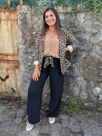 Blazer léopard femme beige marron noir doublée