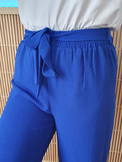 Pantalon fluide SEOUL (bleu roi)