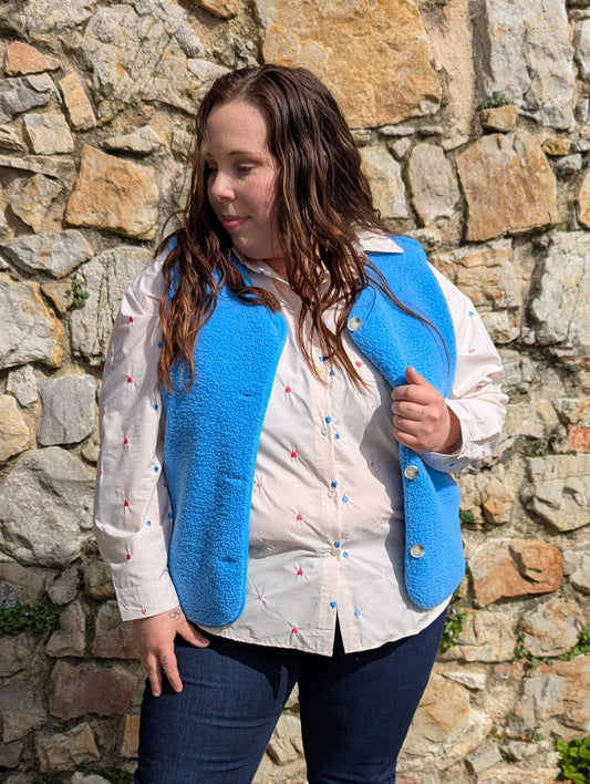 Gilet QUIMPER Curvy (bleu clair)