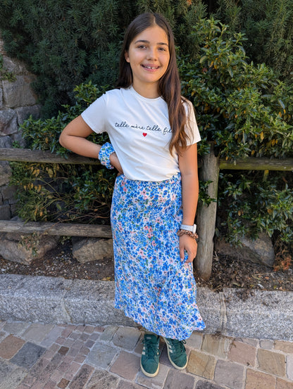 T-shirt TELLE FILLE (blanc/bleu)