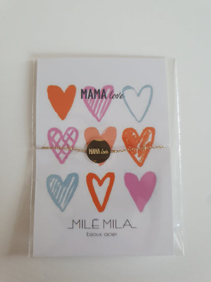 Bracelet maman pour fête des mères idée cadeau avec carte